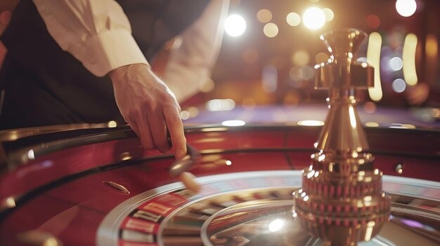 Live dealer blackjack table with professional croupier